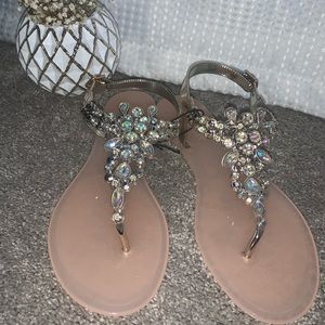 NEW! Olivia Miller Rhinestone Sandals